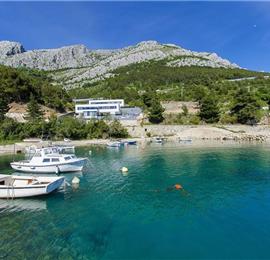 5 bedroom beachfront villa with heated pool near Omis, sleeps 9